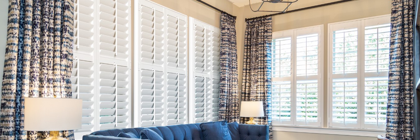 Interior shutters in Lake County family room